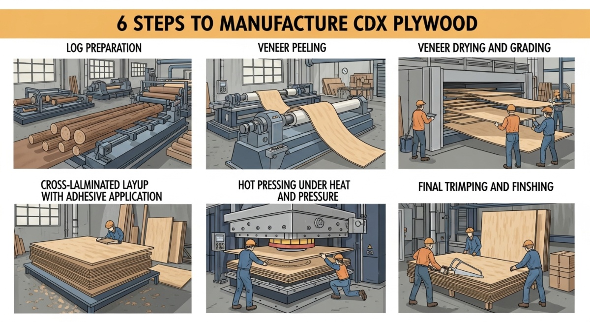Steps-to-Manufacture-CDX-Plywood