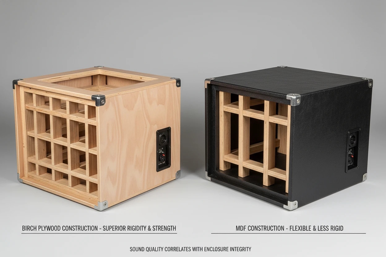 Subwoofer-enclosure-comparison-showing-birch-plywood-vs-MDF-construction