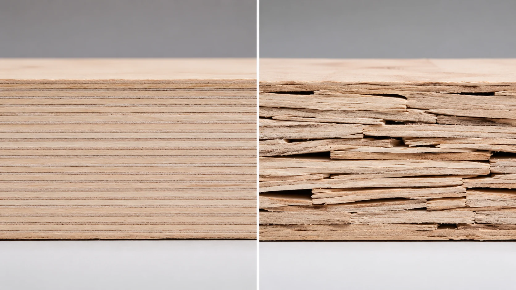 hand core jointing plywood with core gaps and overlap risks