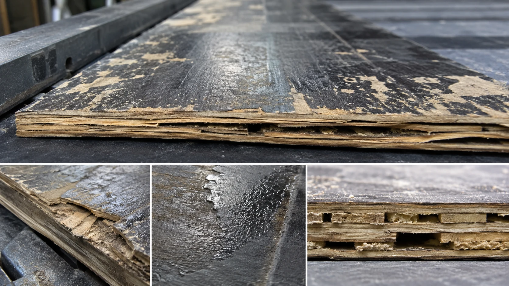 low-quality-trailer-flooring-plywood-defects